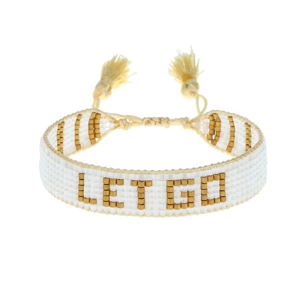 White and Gold Let Go Bracelet | HART