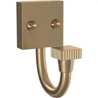Liberty Simple Square 2.88 in. Champagne Bronze Single Prong Hook B43206-CZ-CP - The Home Depot | The Home Depot