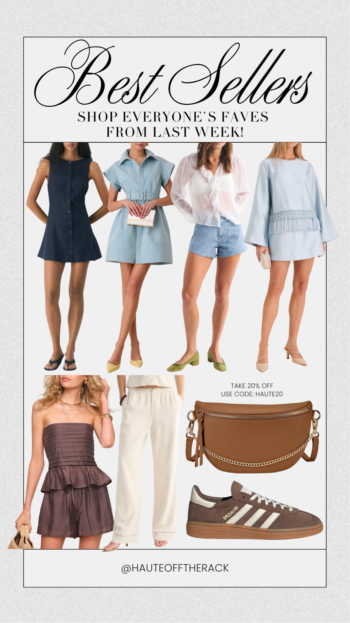 Shop everyone’s faves from last week!
Use code: HAUTE20 on my beck sling bag!

#aritzia #abercrombie #summerdress #bluedress #matchingset #giginewyorn #slingbag #linenpants #adidas

#LTKPetite #LTKSeasonal #LTKSaleAlert