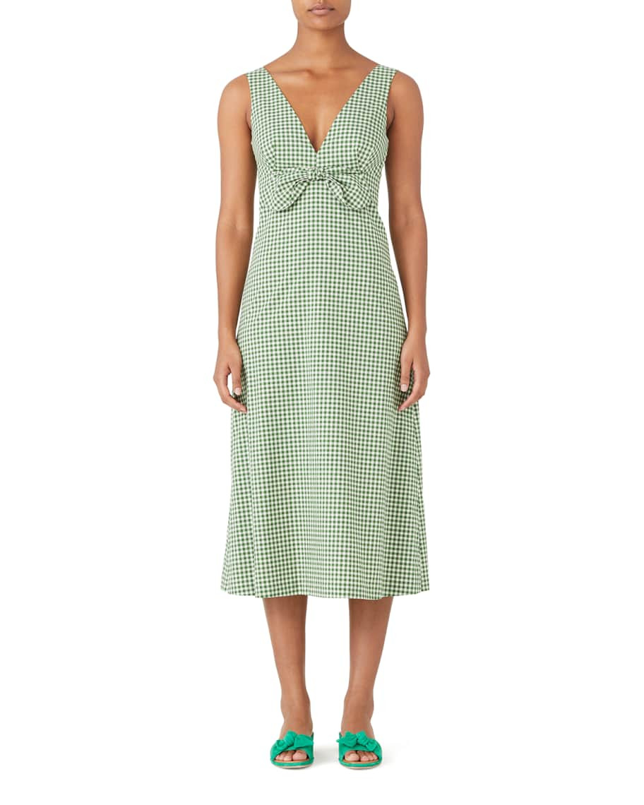 kate spade new york sleeveless mini gingham bow dress | Neiman Marcus