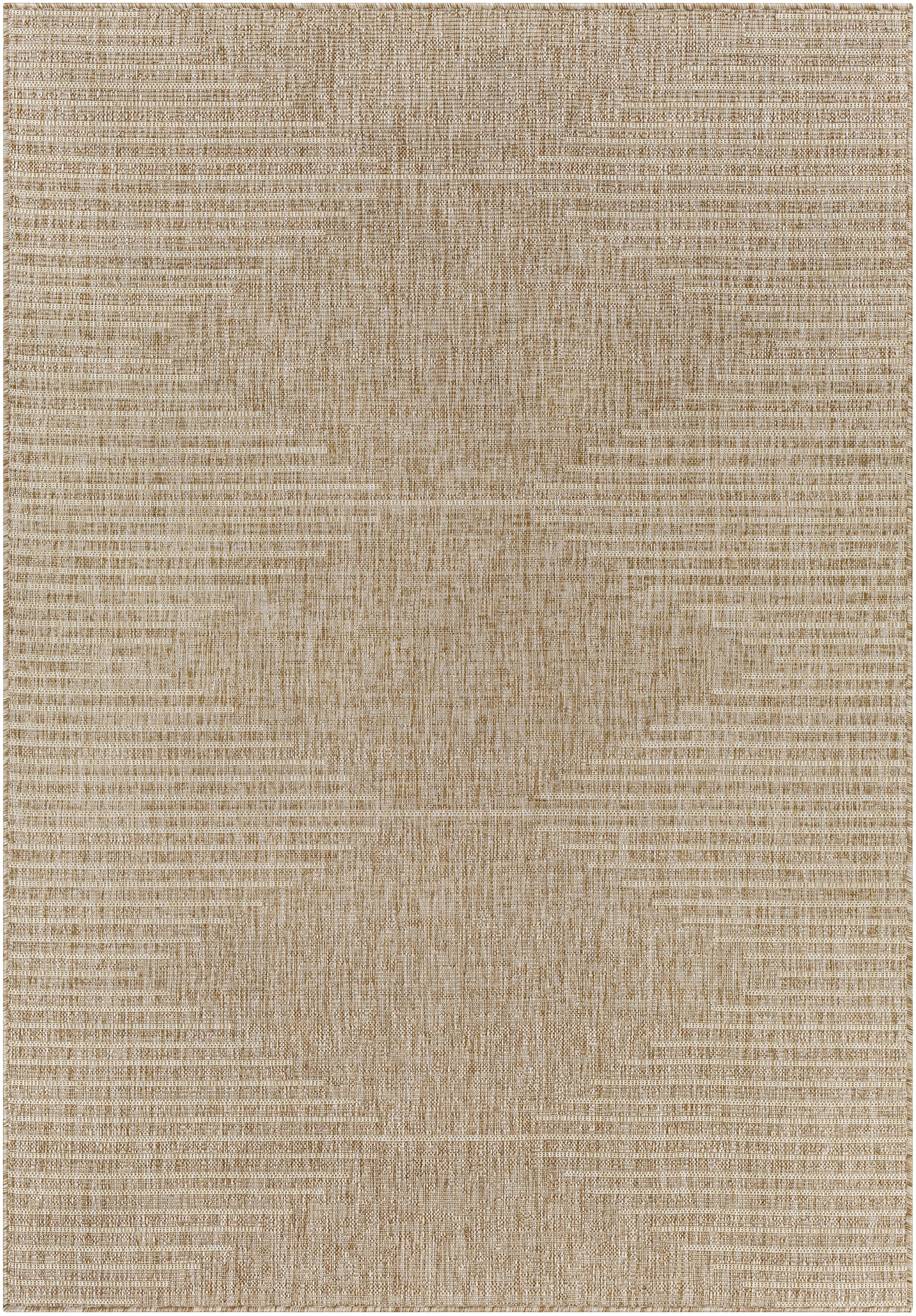 Brennen Irielle Geometric Khaki Indoor/Outdoor Area Rug | Wayfair North America