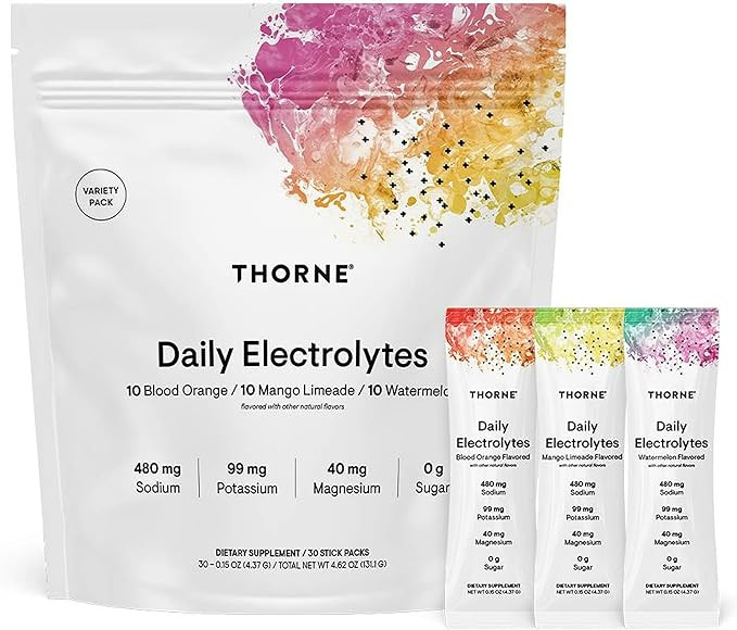 THORNE - Daily Electrolytes - Zero Sugar & Low-Calorie Electrolyte Powder Drink Mix - Flavors Der... | Amazon (US)
