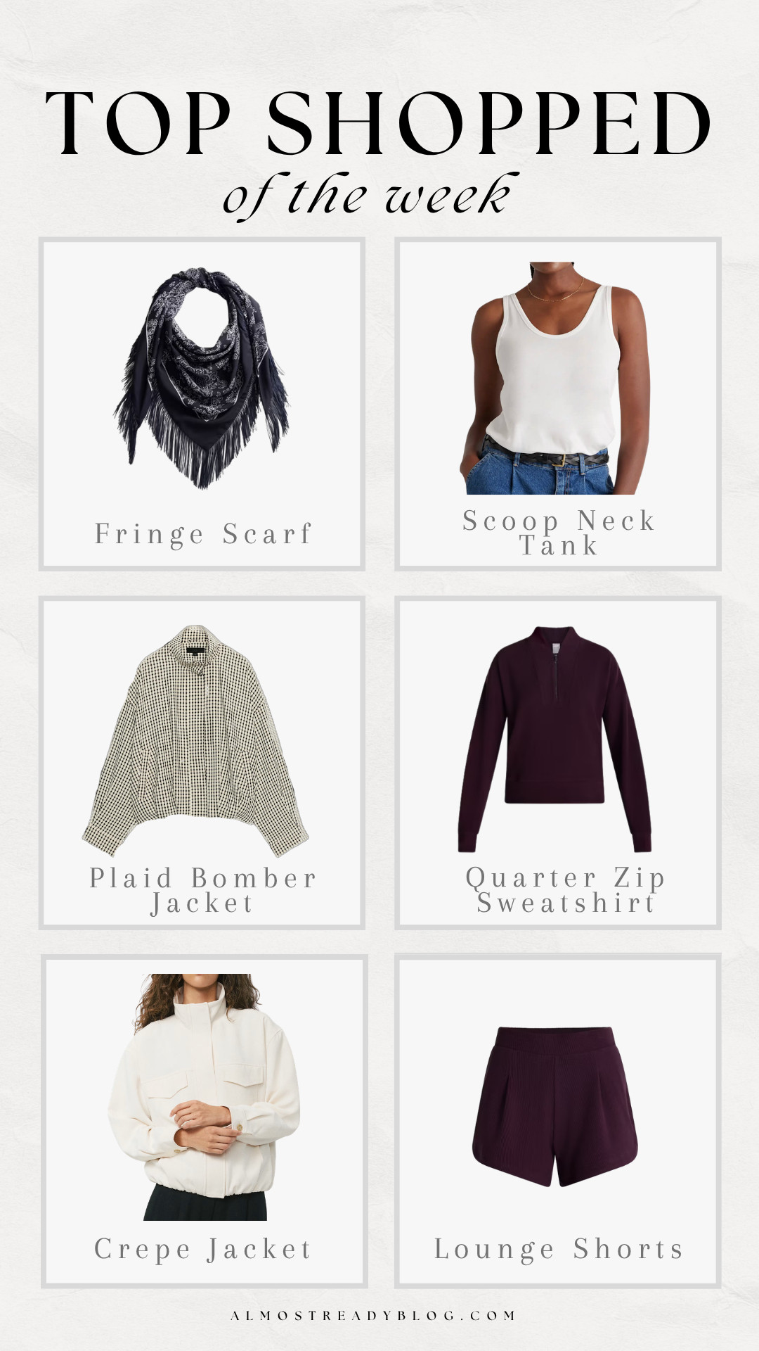 Top Shopped of the Week!! 

Top sellers, watchnow, new arrivals, aritzia, bomber jacket, lounge set, matching set, fringe, Amanda west, almost_readyblog 

 #LTKootd