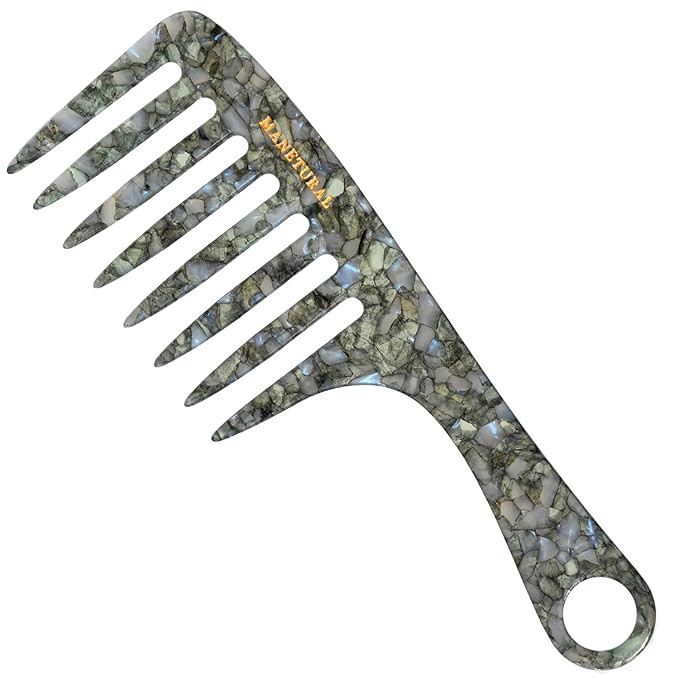 D1 | wide tooth comb 7.4"for easy portability. Suitable for Women's/girl curly, curly and tight h... | Amazon (US)