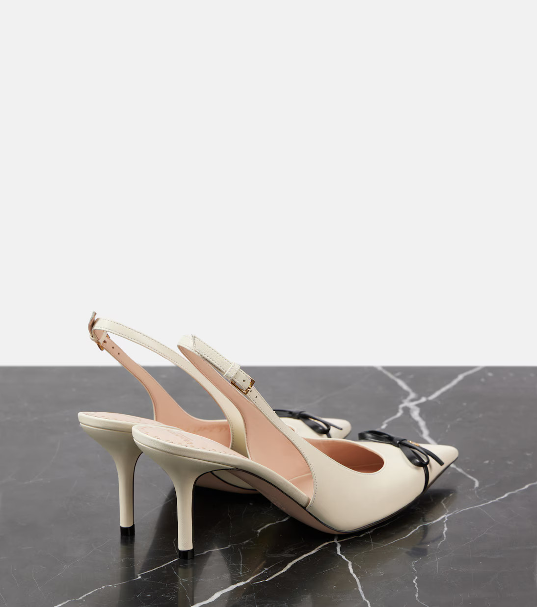 Bepointy 80 leather slingback pumps | Mytheresa (US/CA)