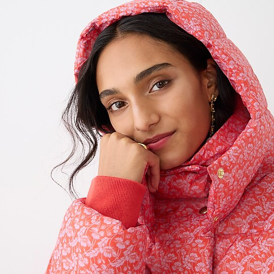 New chateau puffer coat in Liberty® Toutouayette fabric | J. Crew US