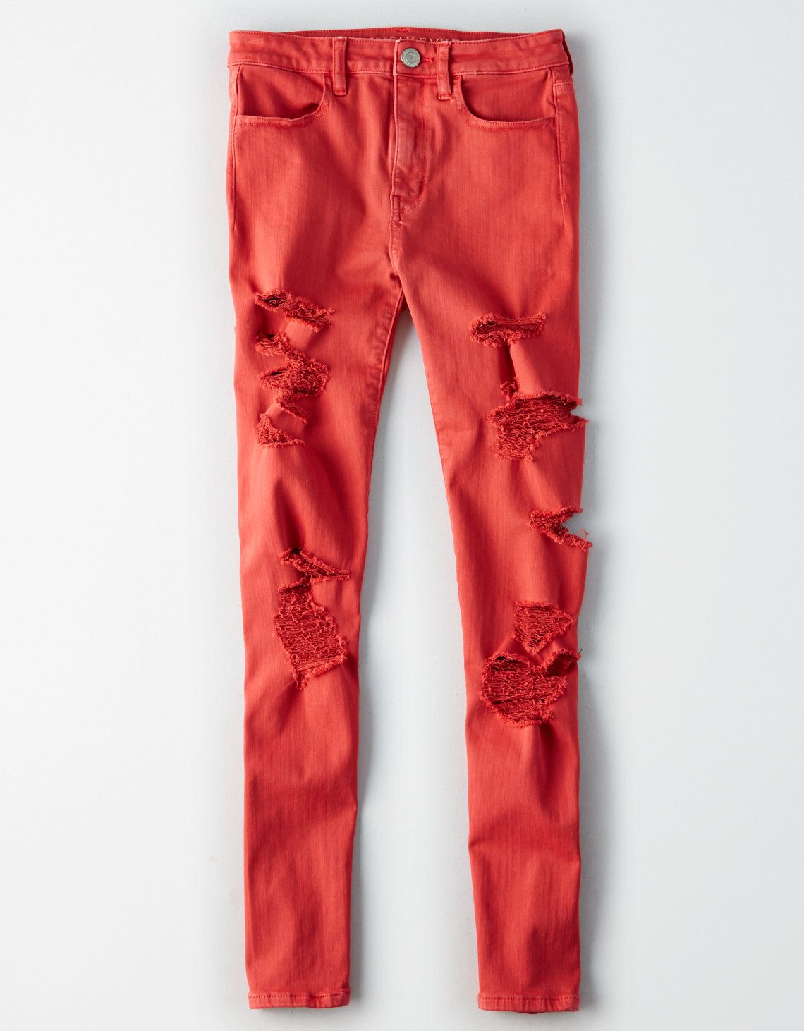 AE Ne(x)t Level Seamless Super High-Waisted Jegging, Washed Red | American Eagle Outfitters (US & CA)