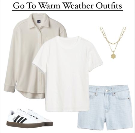Warm Weather Outfit from #gap #oldnavy #adidassamba #amazon #famousfootwear #springoutfit #summeroutfit #minimalistoutfit 

#LTKSaleAlert #LTKStyleTip #LTKFindsUnder50