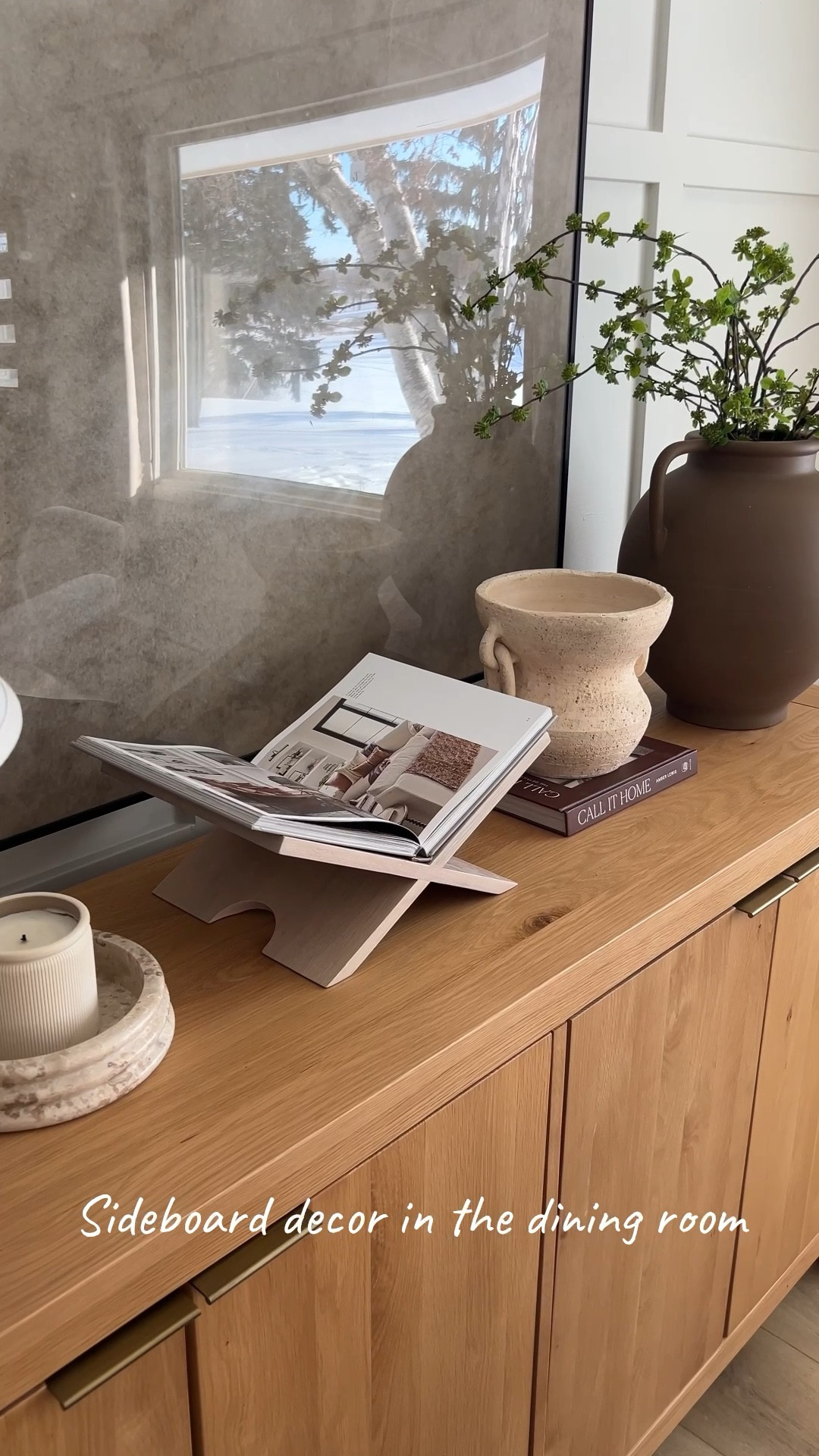 Dining room modern neutral organic sideboard decor 

#LTKHome #LTKSaleAlert