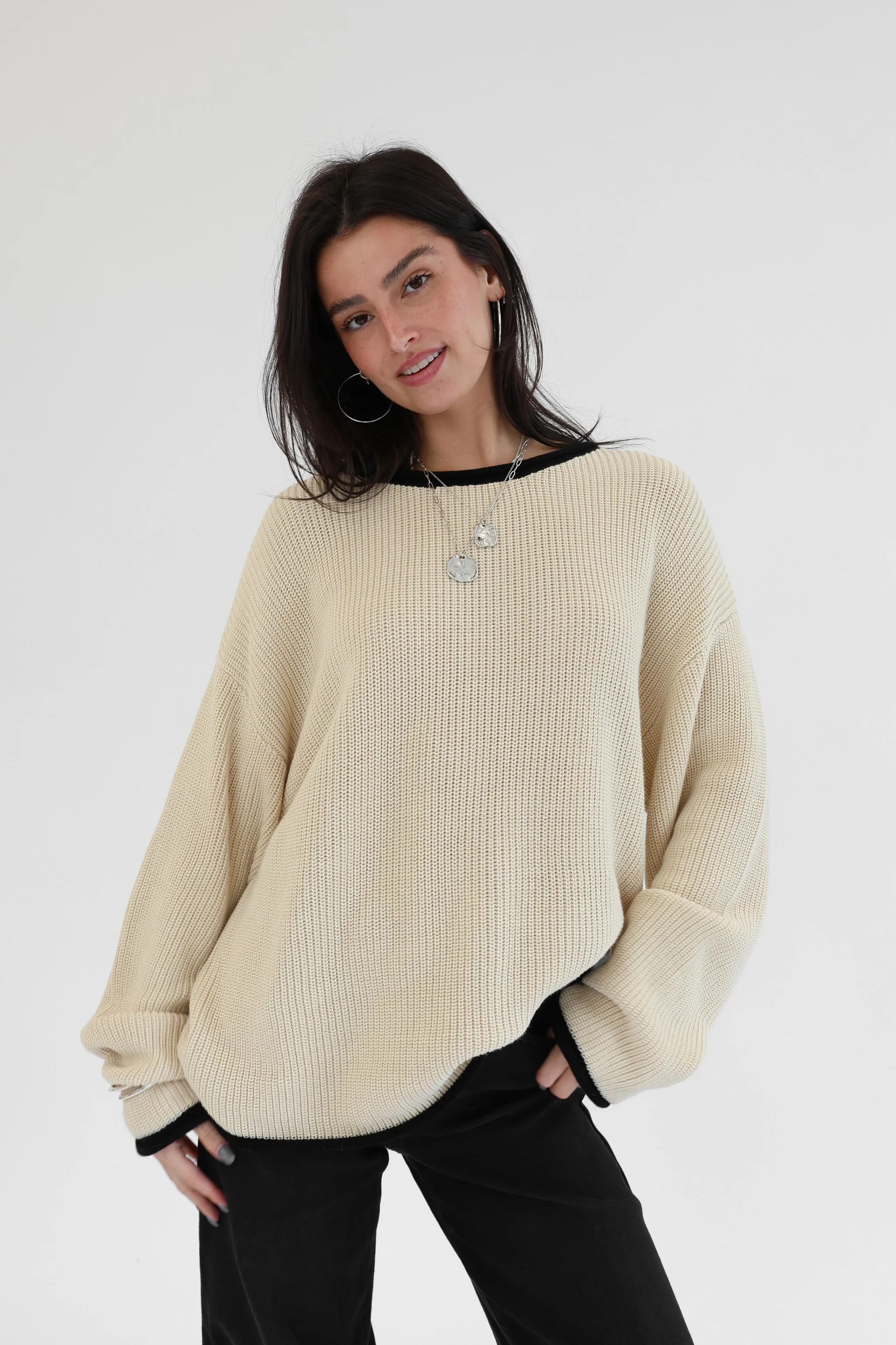 Fran Sweater in Oatmeal | Grey Bandit