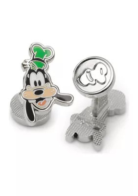 Disney Men's Goofy Two Faces Cufflinks, Silver | Belk