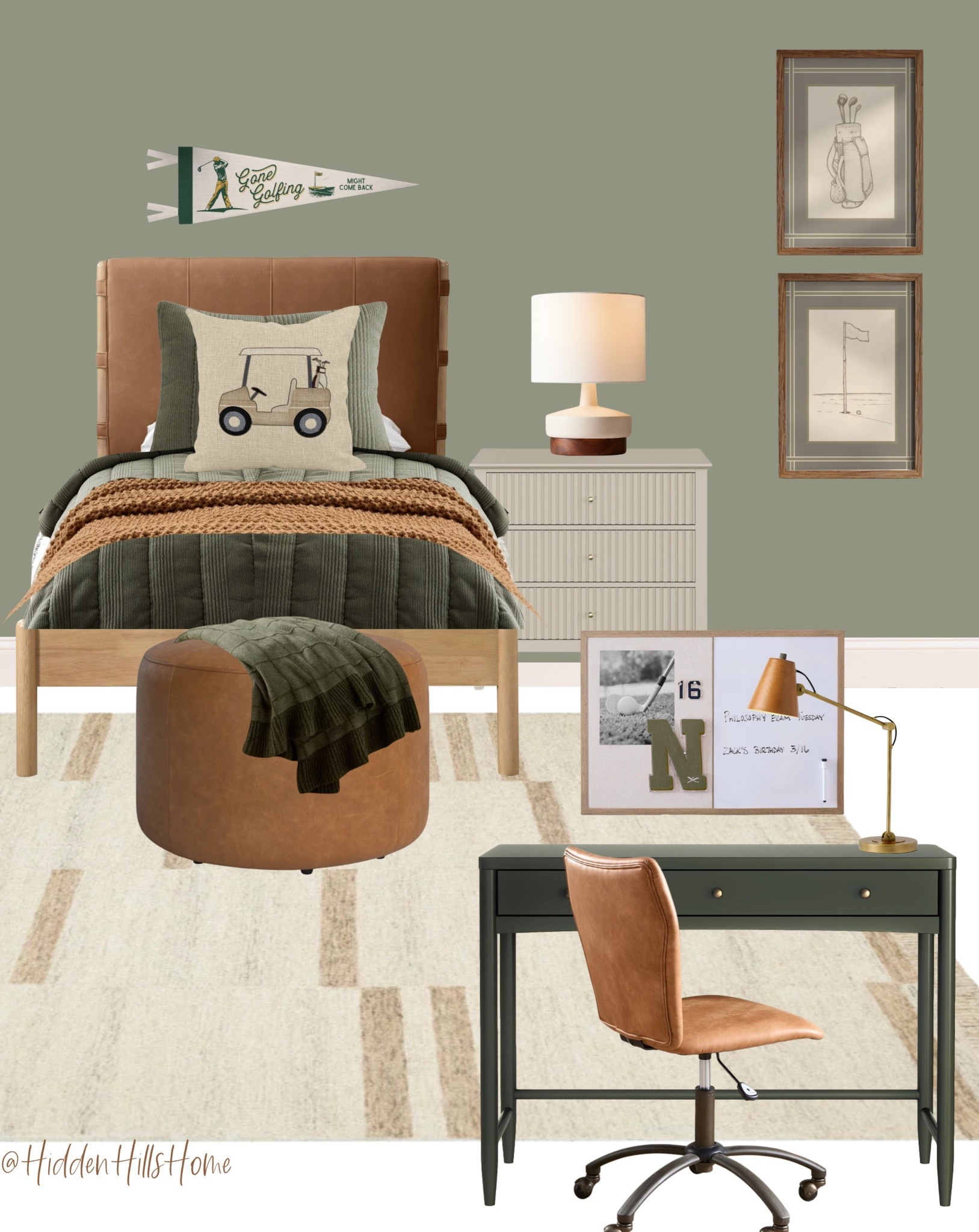 Boys golf themed bedroom, boys room decor mood board, kids bedroom design, golf artwork, toddler bedroom decor ideas 

#LTKHome #LTKKids #LTKSaleAlert