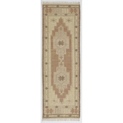 Damaris Oriental Handmade Flatweave Wool/Cotton Area Rug in Orange/Brown | Wayfair North America