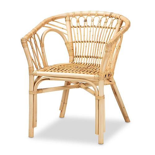bali & pari bali & pari Kaka Natural Rattan Dining Chair with Bamboo Accents | HSN