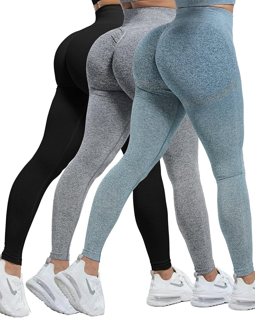 CHRLEISURE Butt Lifting Workout Leggings for Women, Scrunch Butt Gym Seamless Booty Tight | Amazon (US)