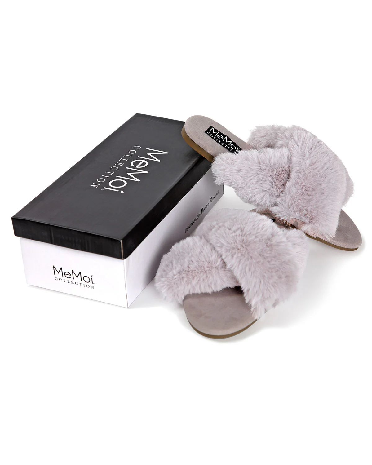 MeMoi Women's The Adela Slippers in Grey Small Lord & Taylor | Lord & Taylor