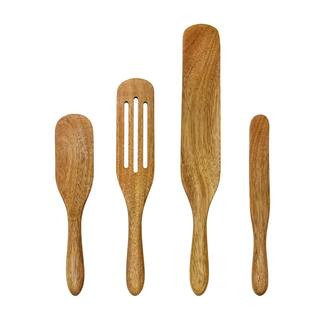 KALORIK Mad Hungry 4-Piece Natural Acacia Spurtle Set, natural acacia wood | The Home Depot