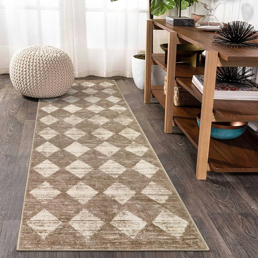 Lahome Moroccan Treills Runner Rug - 2x6 Beige Washable Rug Runner Carpet Runners for Hallway 6ft... | Amazon (US)