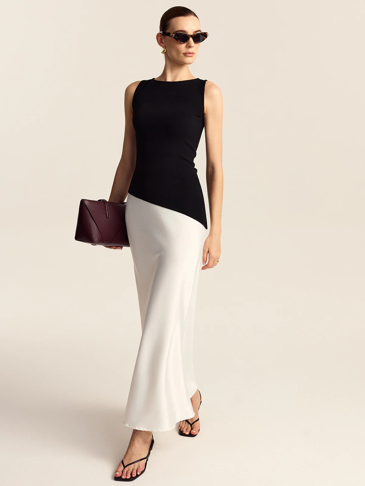 Satin Mermaid Midi Skirt | Commense