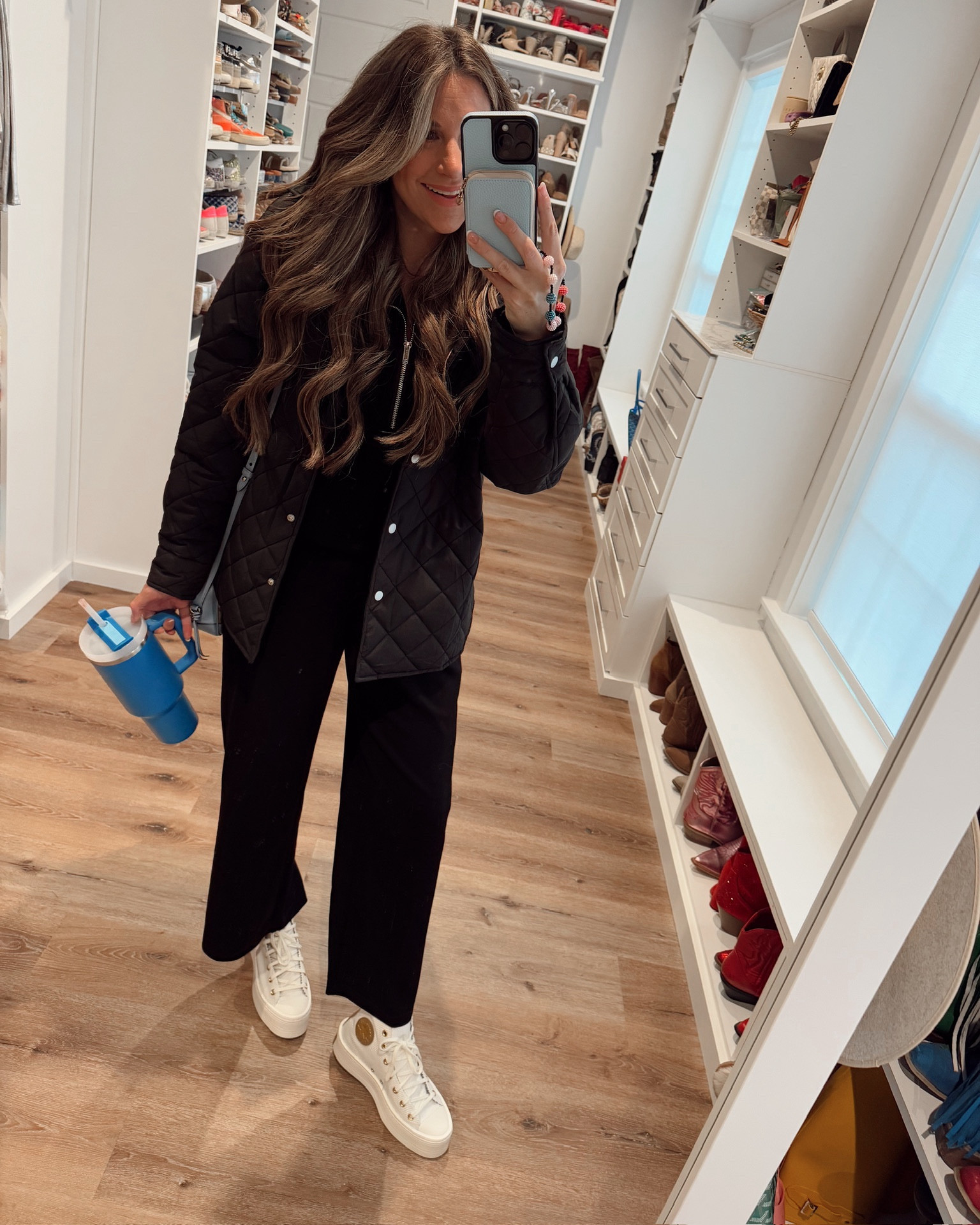 In a large quilted jacket, large 2 piece set, converse and accessories - all fits tts.

#LTKStyleTip #LTKFindsUnder50 #LTKSeasonal