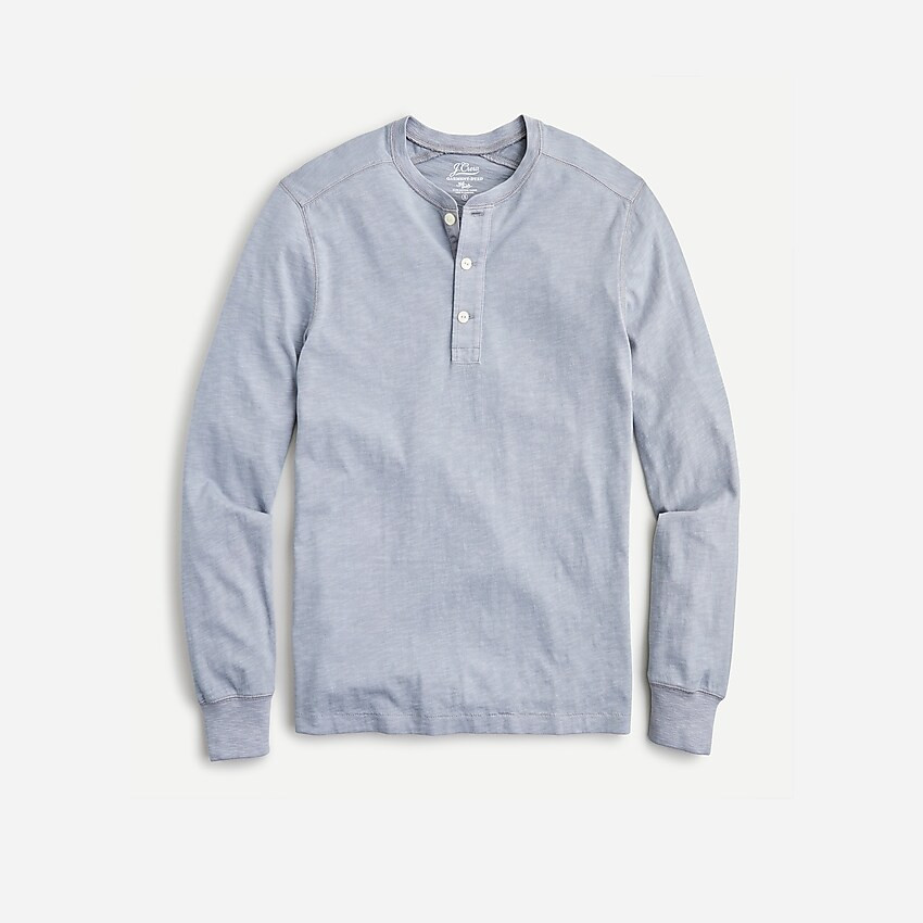 Tall garment-dyed slub cotton henley | J. Crew US