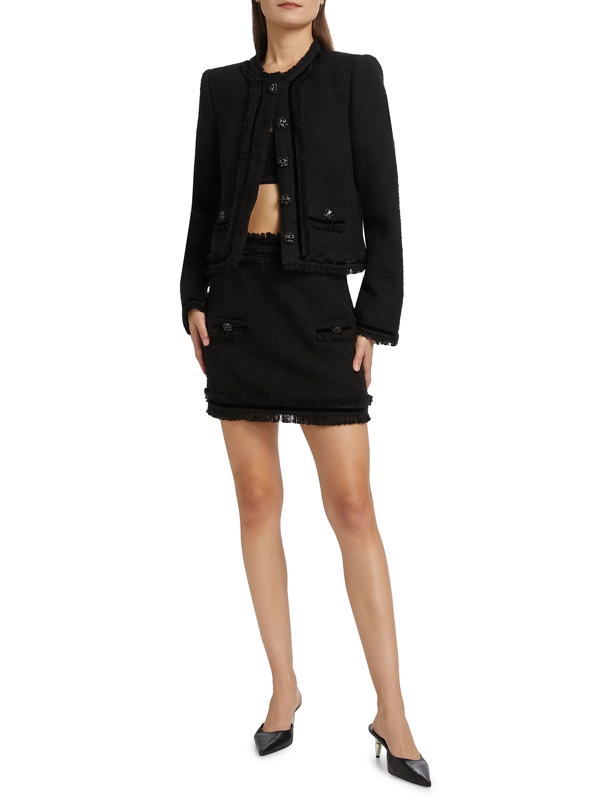 Shop Cinq à Sept Christie Cotton Tweed Jacket | Saks Fifth Avenue | Saks Fifth Avenue