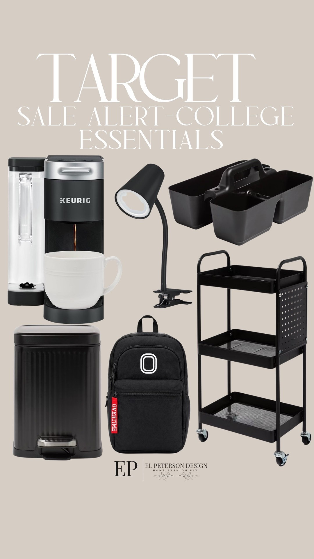 Target
On Sale College Essentials 
Kurieg
Backpack
Trash can 
Roller bin
Caddy

#LTKSaleAlert