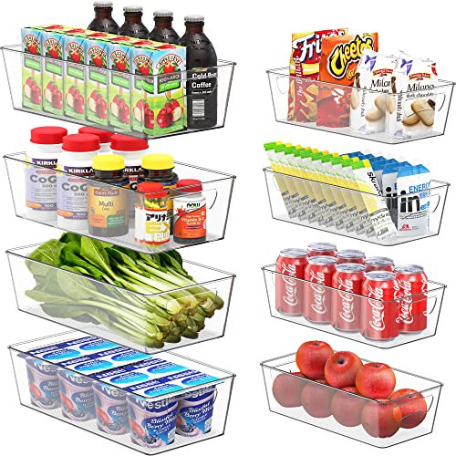 Simple Houseware Pantry Bins Storage Organizer, 8 Packs (4 Medium & 4 Large) | Amazon (US)