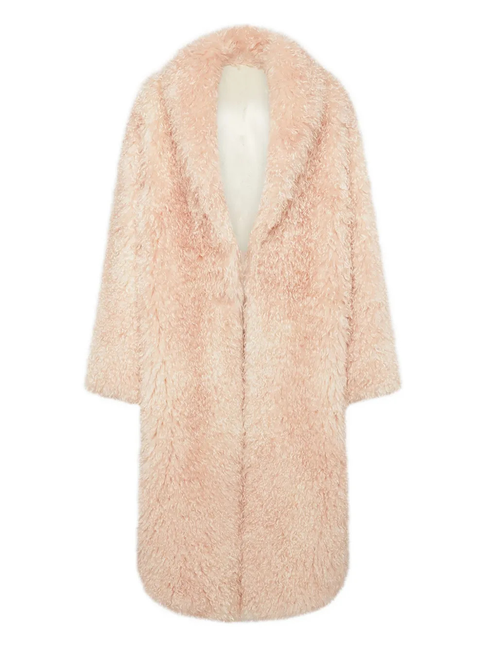 The Attico faux-fur coat - Pink | Farfetch Global