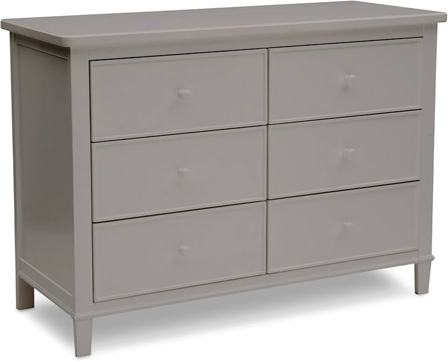 Delta Children Haven 6 Drawer Dresser with Interlocking Drawers - Greenguard Gold Certified, Grey | Amazon (US)