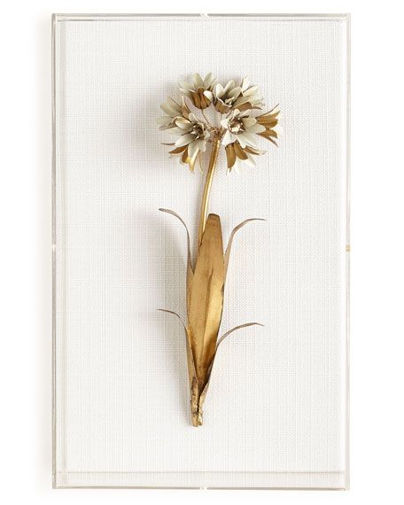 Original Gilded Agapanthus Study on Linen | Horchow