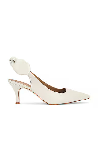Flattered Franchesca Bow Slingback Heel in Creme from Revolve.com | Revolve Clothing (Global)