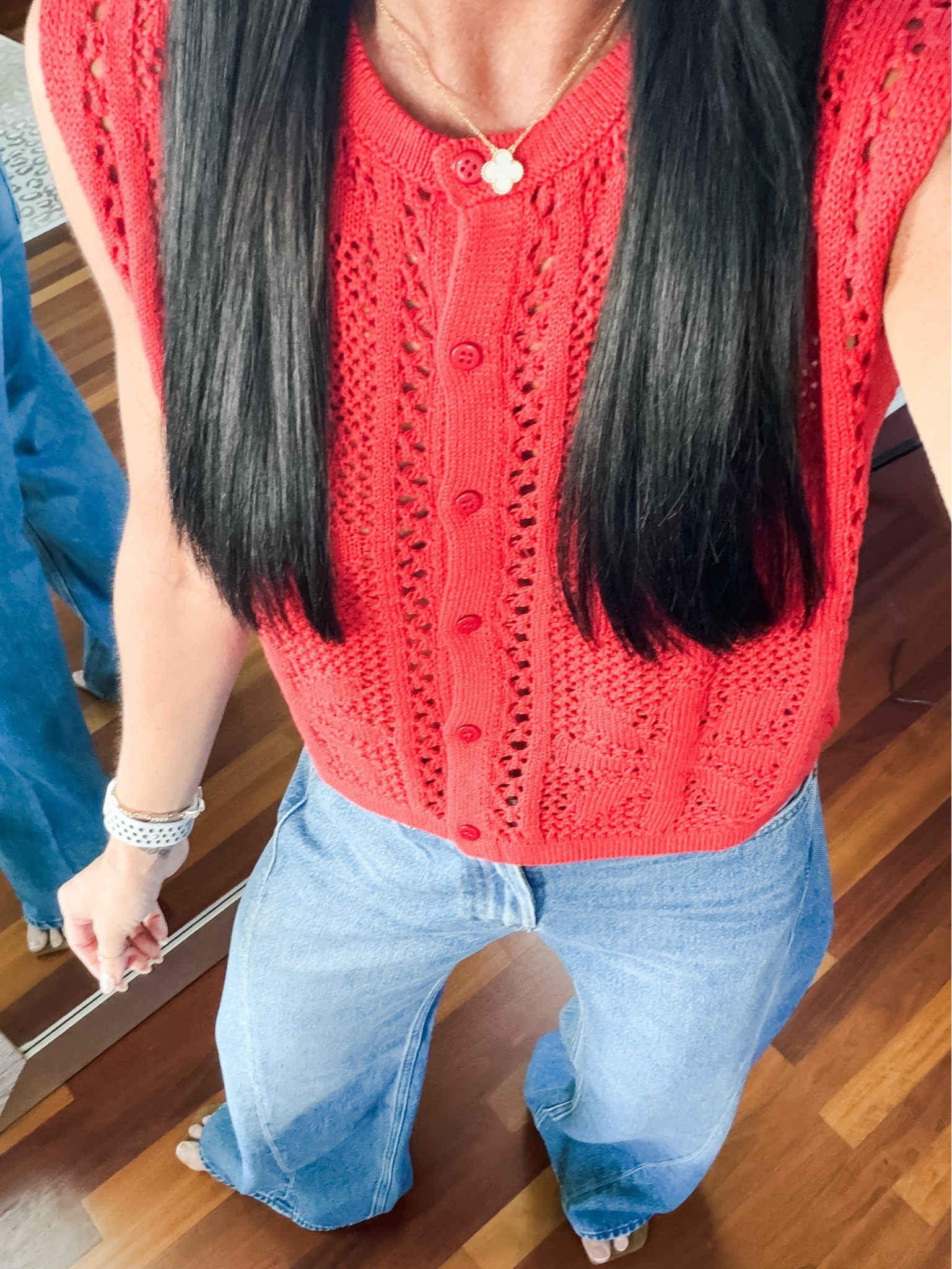 Love this red sweater vest!
Small and 25 denim
@Anthropologie

#LTKootd #LTKSeasonal