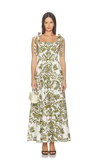 Mona Dress in Vinae Olive | Revolve Clothing (Global)