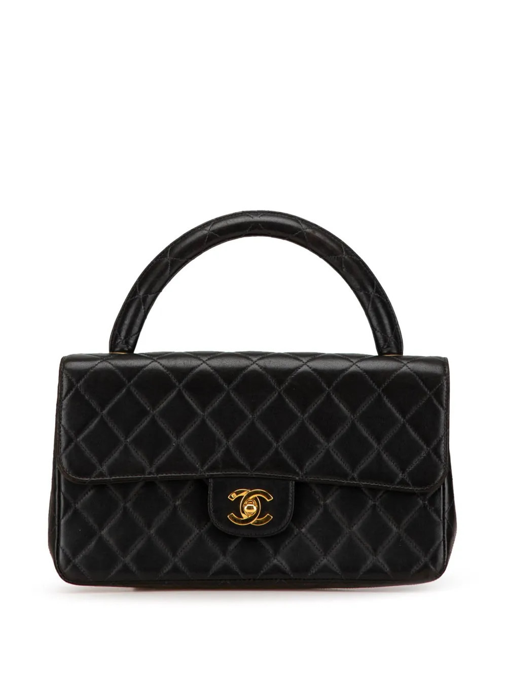 CHANEL Pre-Owned 1996-1997 Medium Classic Lambskin Kelly Flap Bag handbag - Black | Farfetch Global