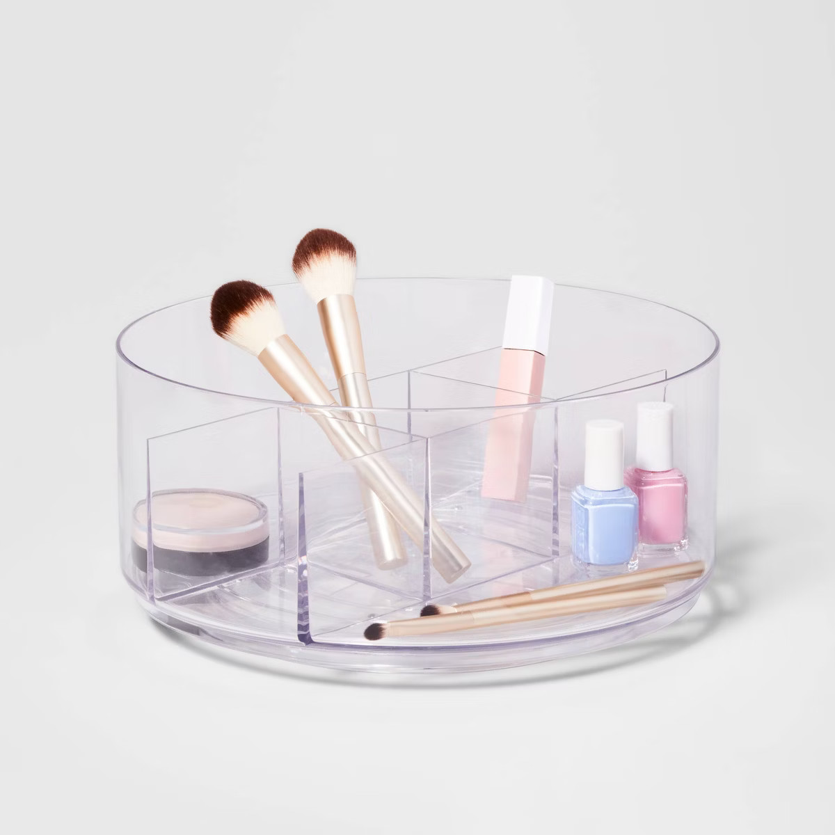 Bathroom Plastic Spinning Turntable Beauty Organizer Clear - Brightroom™ | Target