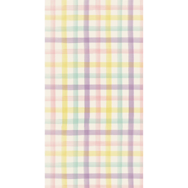 Spring Plaid Guest Napkin, Multi - Hester & Cook Party & Tabletop | Maisonette | Maisonette