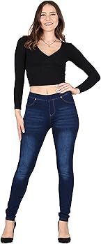 Lildy Women’s Real Denim Skinny Jean Jeggings, Stretchable Cotton Blend Material | Amazon (US)