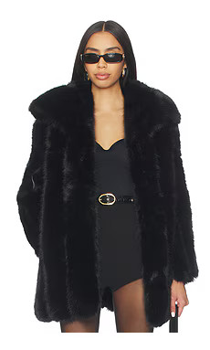 ELLIATT Lux Faux Fur Jacket in Black from Revolve.com | Revolve Clothing (Global)