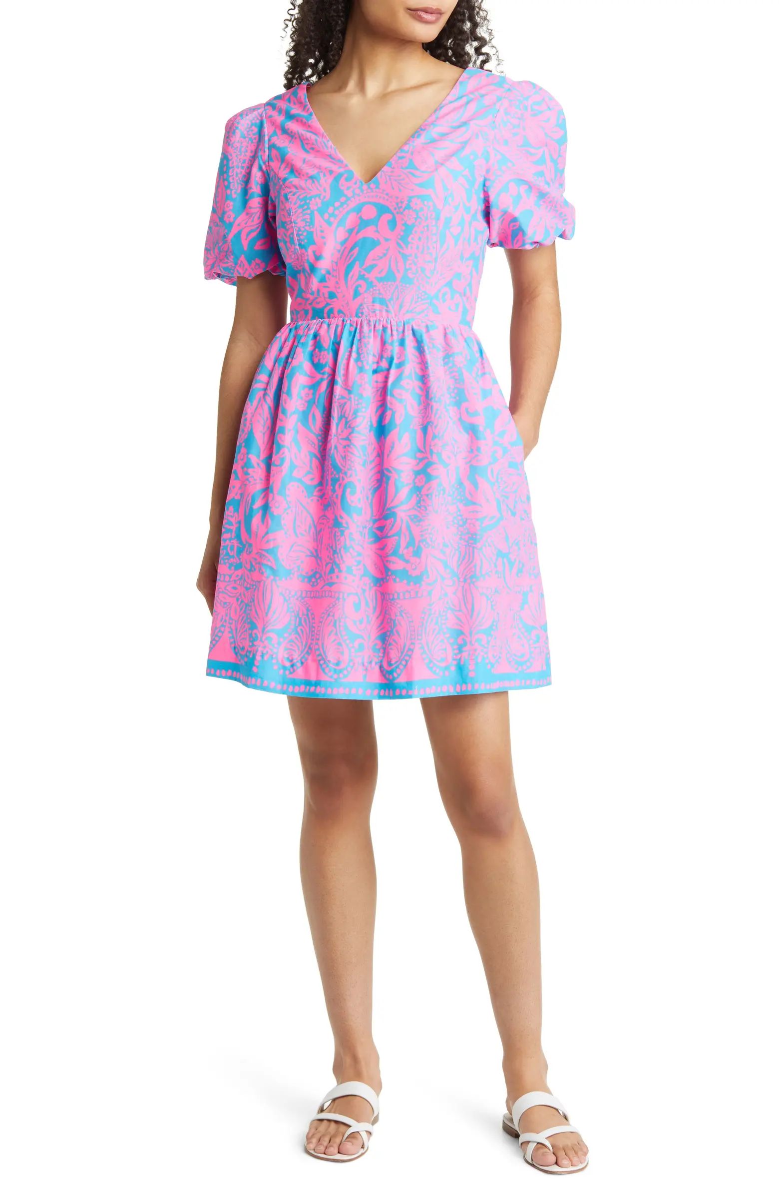 Lilly Pulitzer® Suzie Floral Puff Sleeve A-Line Dress | Nordstrom | Nordstrom