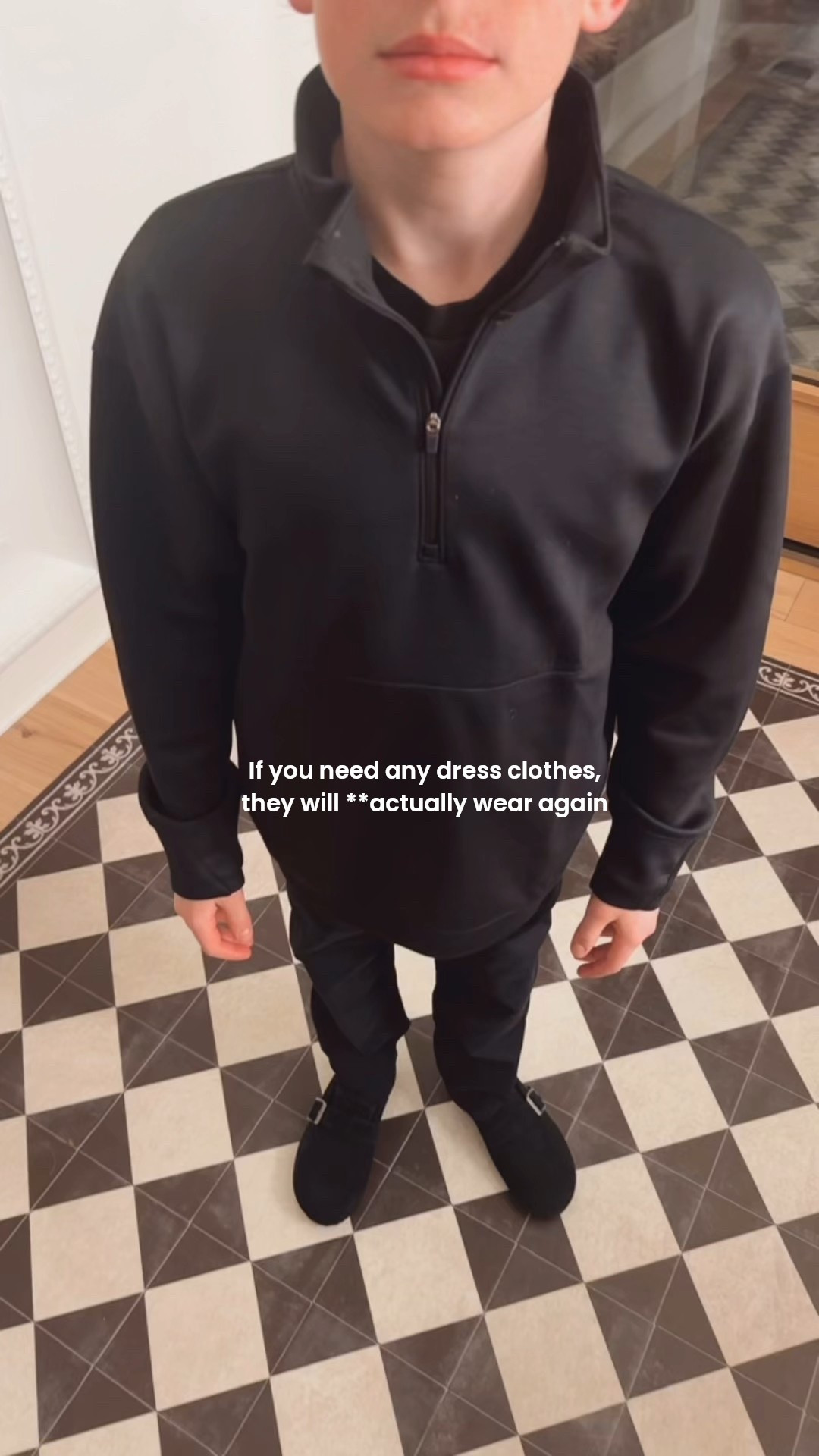 Boys dress clothes- they will actually wear again. All super affordable.

He loves the 1/4 zip (or half zip) and the shoes!! 
I’ll tag the black dress pants too. 

Boys / clothing / christmas / quarter zip / black @target 

#LTKKids #LTKHoliday #LTKmomlife