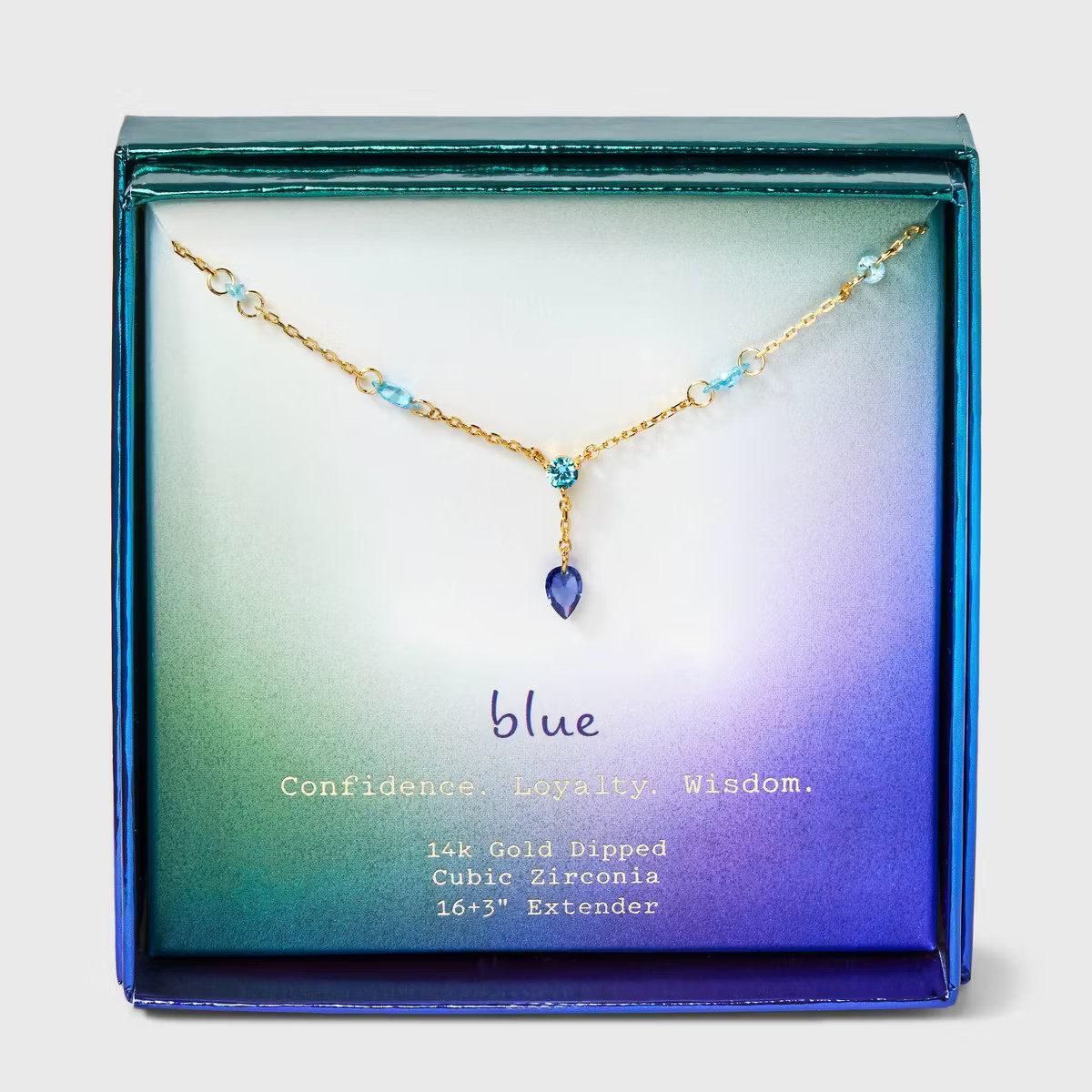 14K Gold Dipped Cubic Zirconia Marquise Y-Necklace - A New Day™ | Target