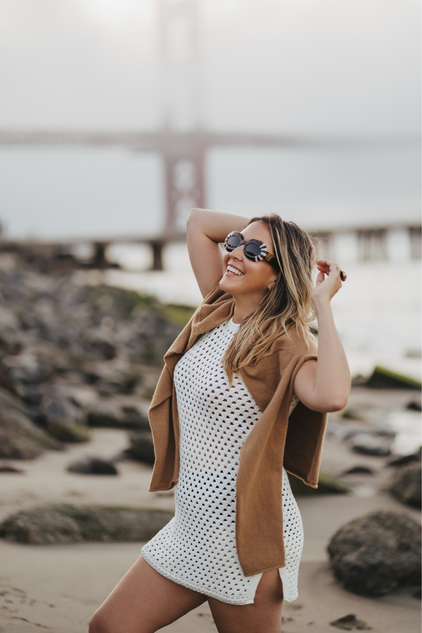 Guest in residence knit sweater + cashmere sweater - Loewe sunglasses 

#LTKTravel #LTKSwim #LTKStyleTip