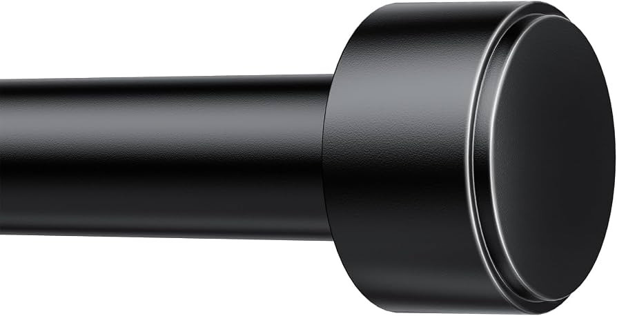 Curtain Rods for Windows 32-90 Inch, 1 Inch Adjustable Black Curtain Rod Set with Brackets, Easy ... | Amazon (US)