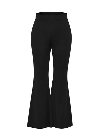 SHEIN Unity Plus Solid Flare Leg Trousers | SHEIN