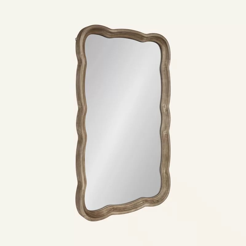 Lucie Asymmetrical Solid Wood Wall Mirror | Wayfair North America