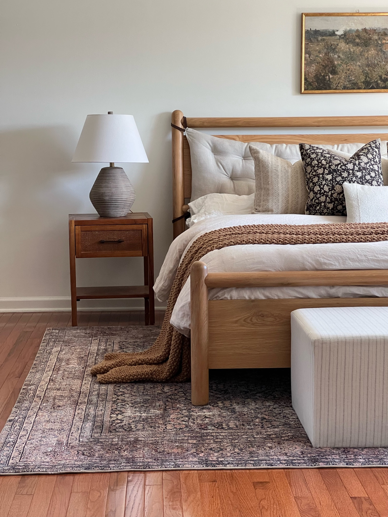 Loloi rug, Amber Lewis Morgan rug, Solano bed, master bedroom 

#LTKhome