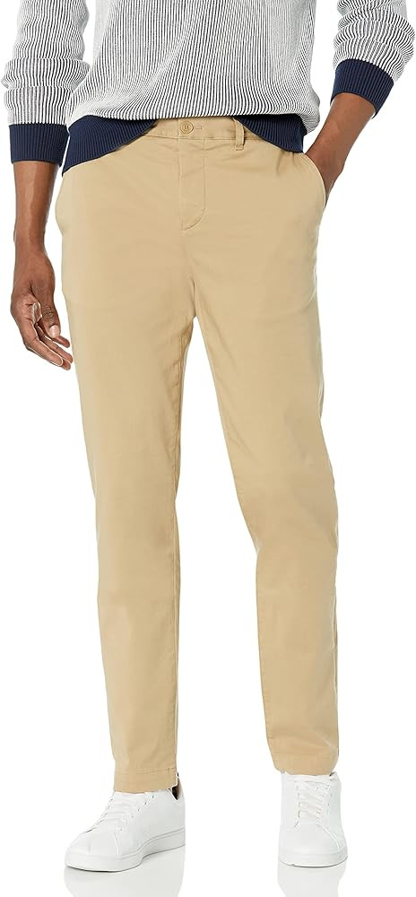 Lacoste Men's Slim Fit Solid Chino Pant | Amazon (US)