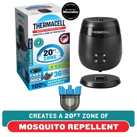 Thermacell E-ZoneGuard Patio + Rechargeable Mosquito Repeller + Fast Charging Dock with 36-Hr Refill and 6.5-Hr Battery | Walmart (US)