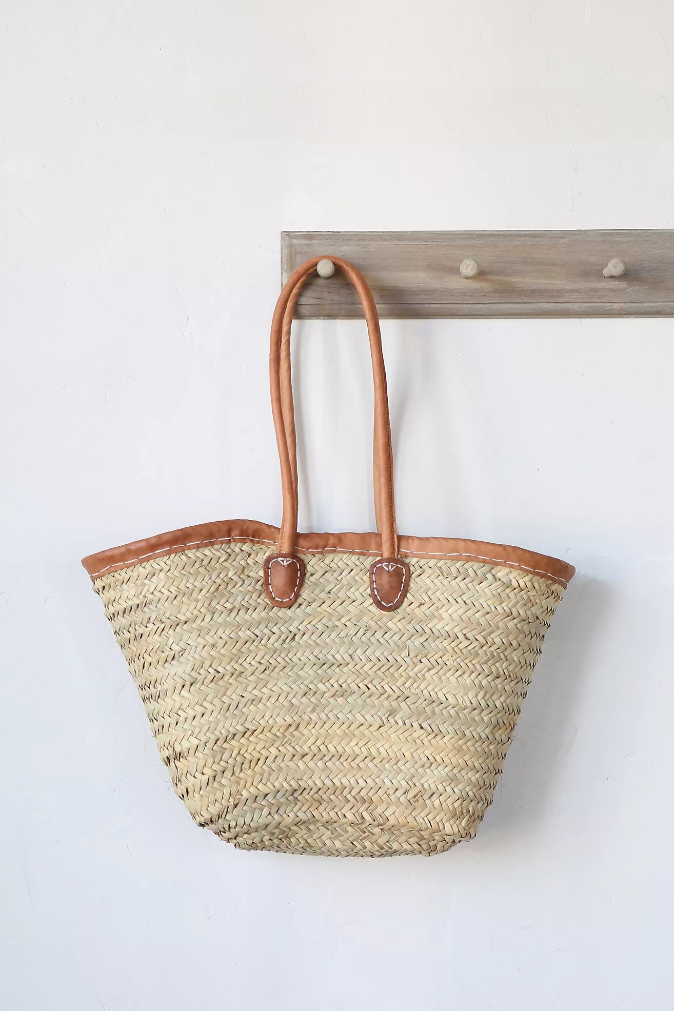 Leather Handle Market Tote | Anthropologie (US)